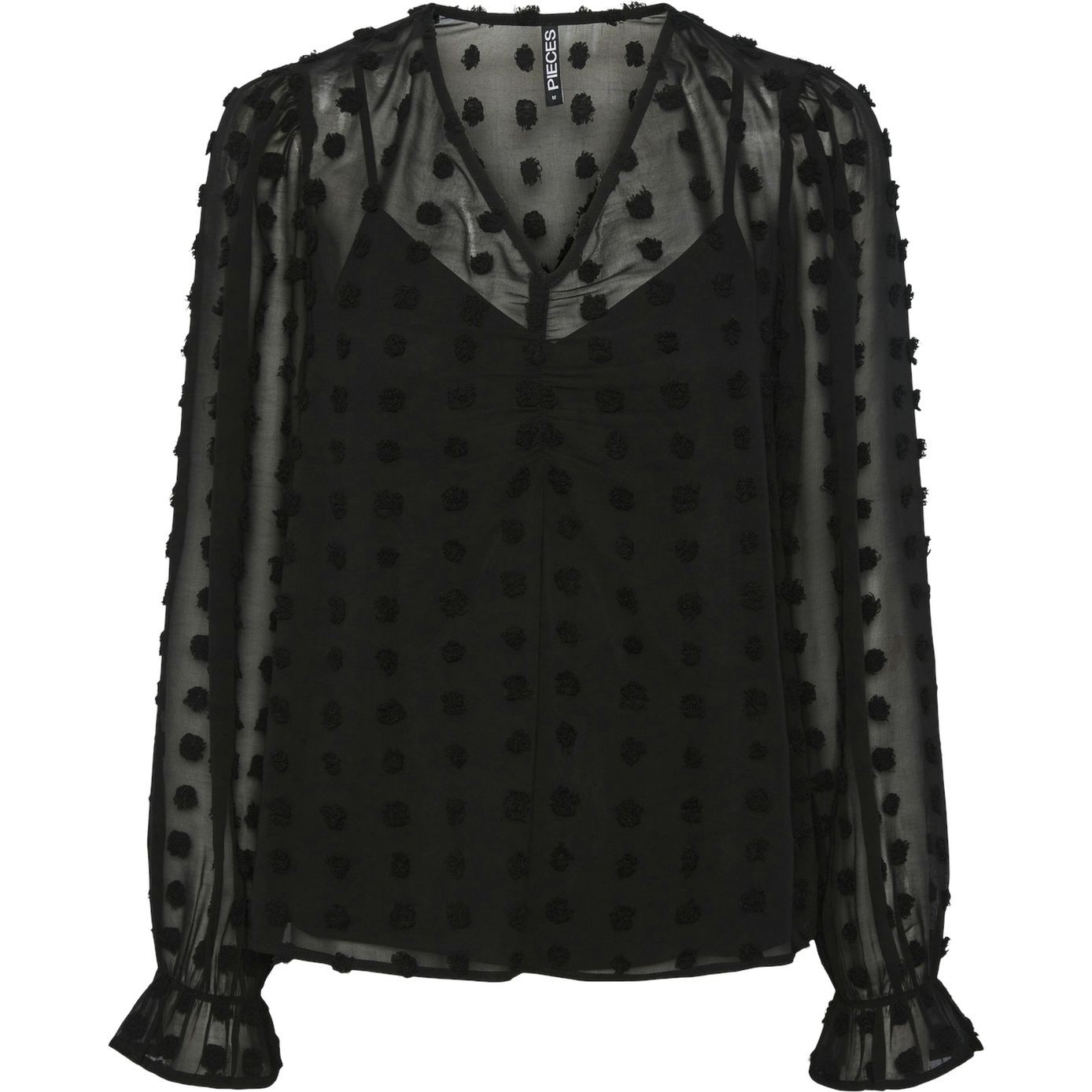 PIECES Palaidinės moterims, Juoda, PCSYMMA LS TOP 1