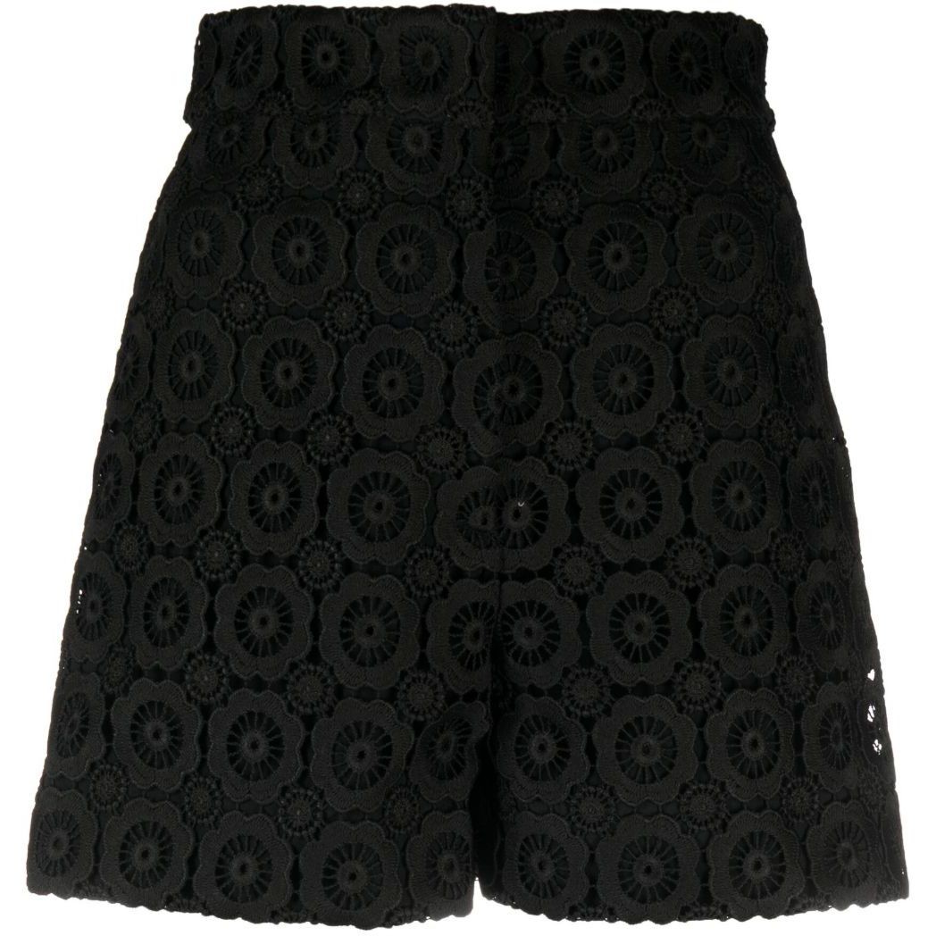 MOSCHINO Šortai moterims, Juoda, High waist shorts
