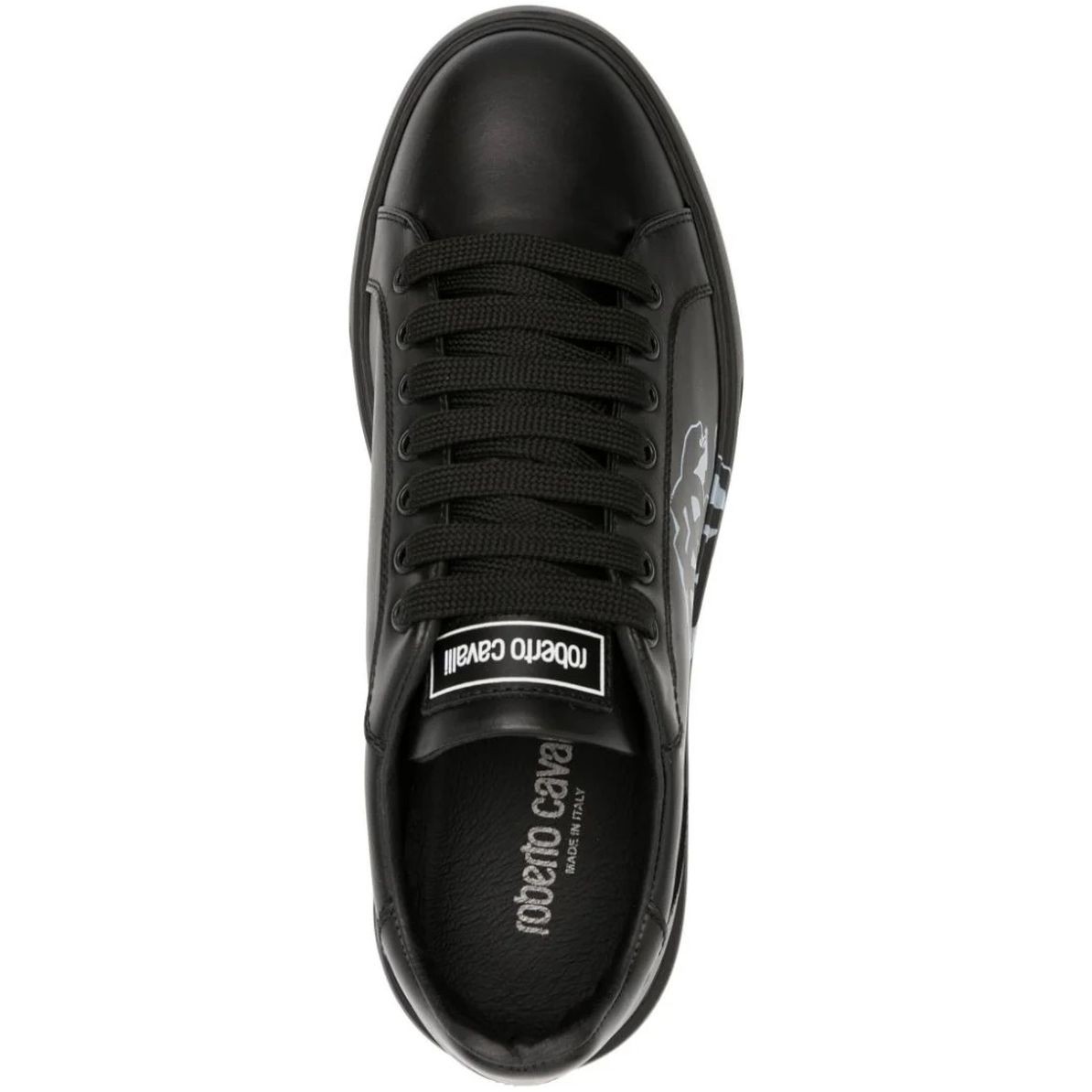 ROBERTO CAVALLI Laisvalaikio bateliai vyrams, Juoda, Sneakers 4