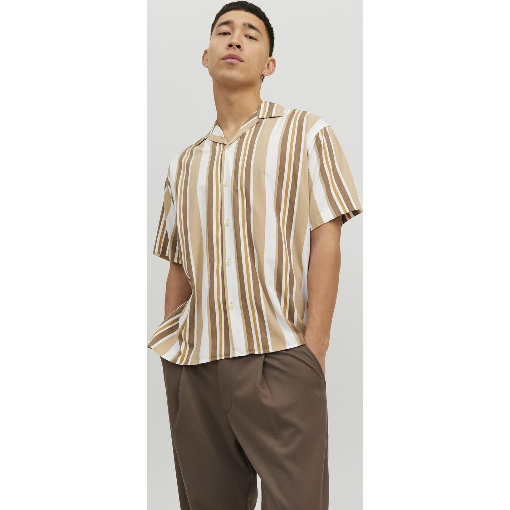 JACK & JONES Marškiniai vyrams, Smėlio, JPRBLATROPIC RE 2