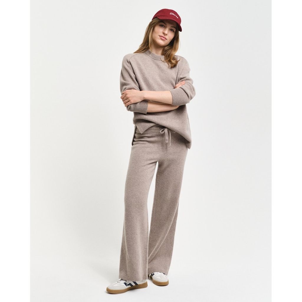 GANT Megztos kelnės moterims, Pilka, Wool knitted pants 5