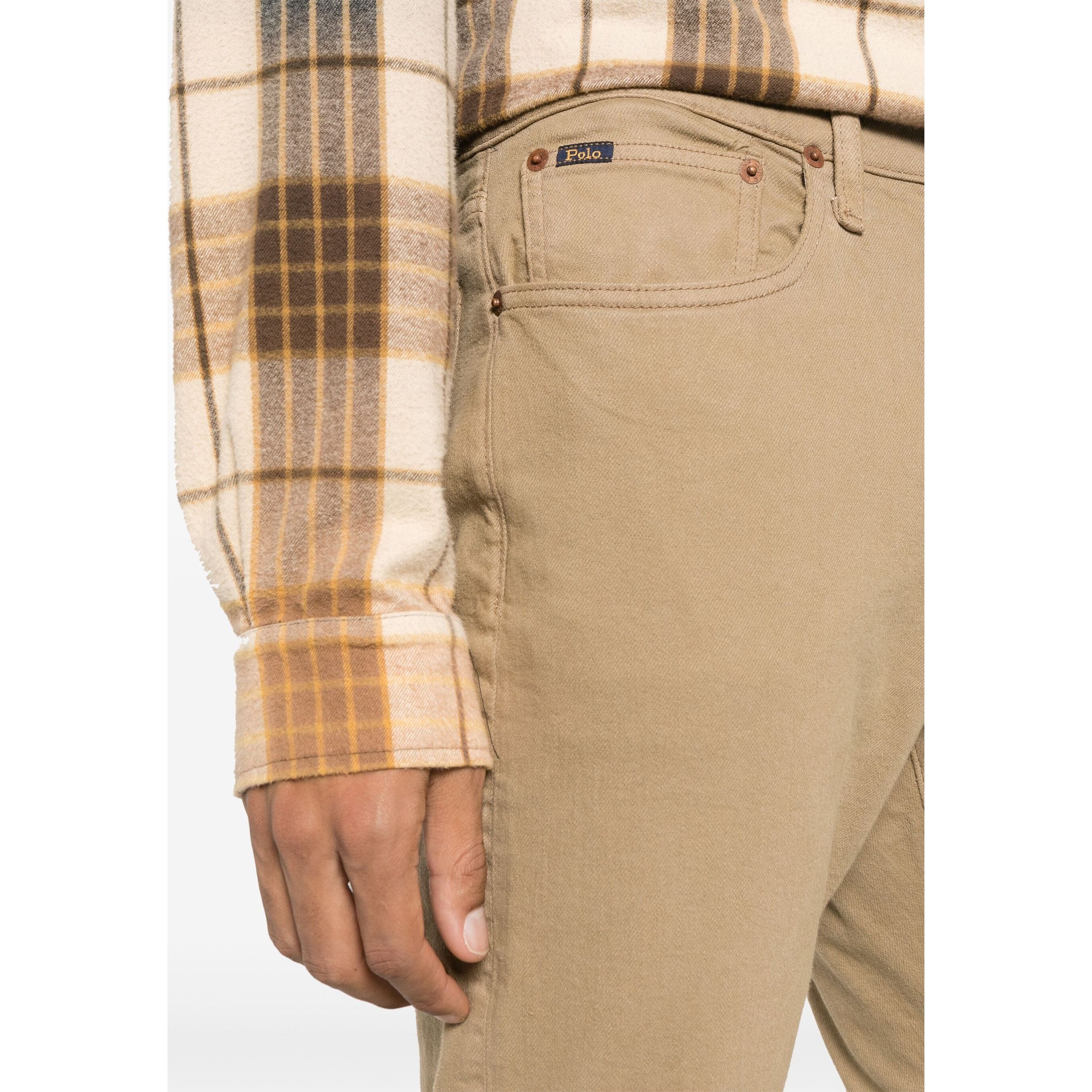 POLO RALPH LAUREN Tiesūs džinsai vyrams, Smėlio, 5-pocket denim 4