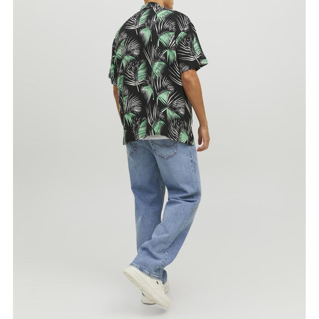 JACK & JONES Marškiniai vyrams, Navy, JORLUKE PALMA A 3