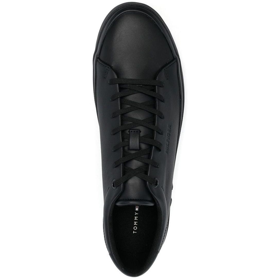 TOMMY HILFIGER Sportiniai bateliai vyrams, Juoda, VULC CORPORATE LEATHER 4
