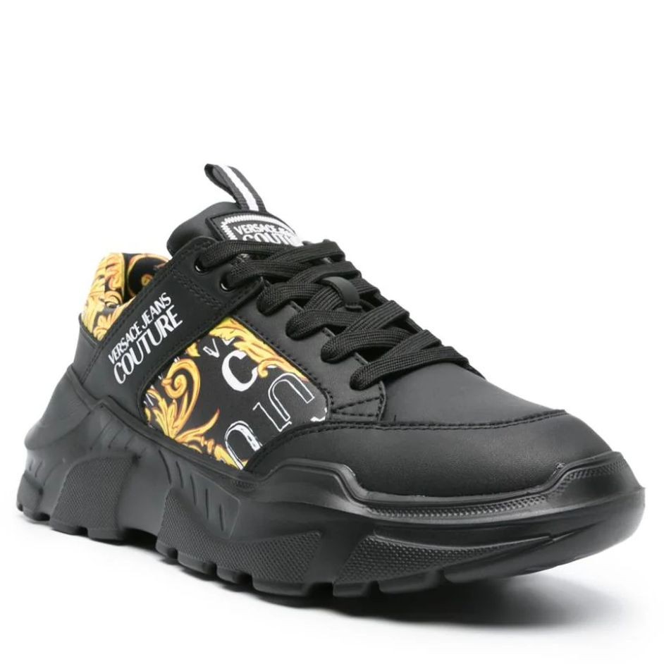 VERSACE JEANS CUTURE Sportbačiai vyrams, Juoda, Fondo Speedtrack Sneakers 1