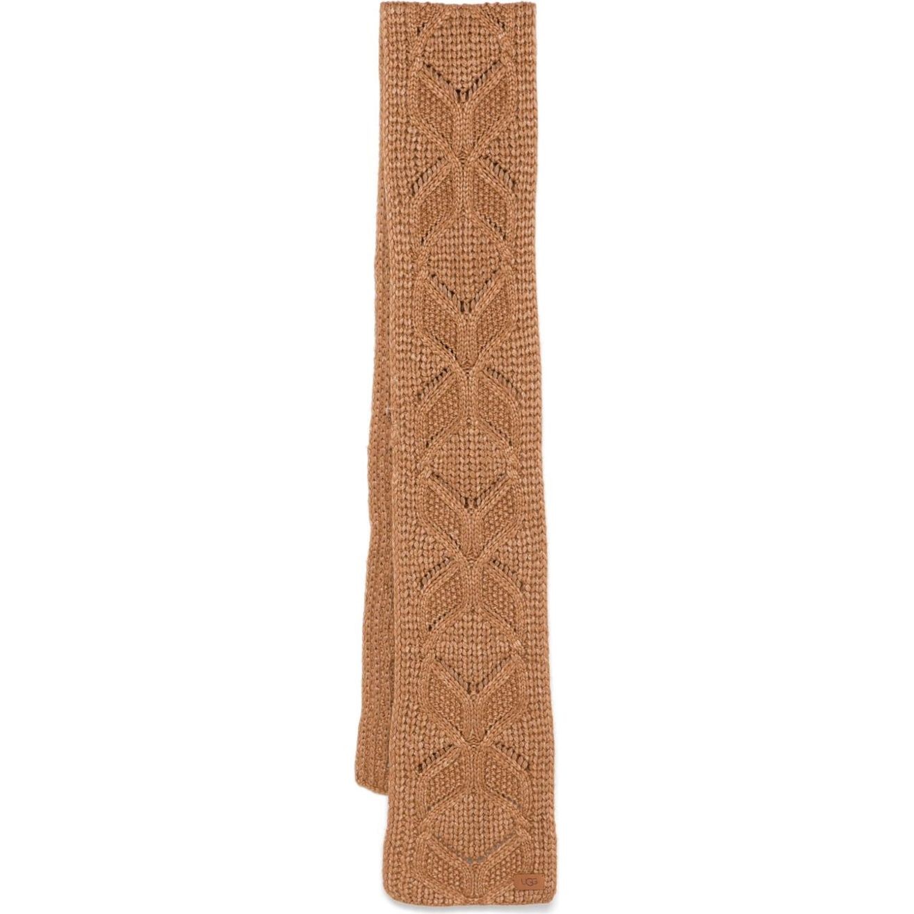 UGG Šalikas moterims, Ruda, W cable scarf 1