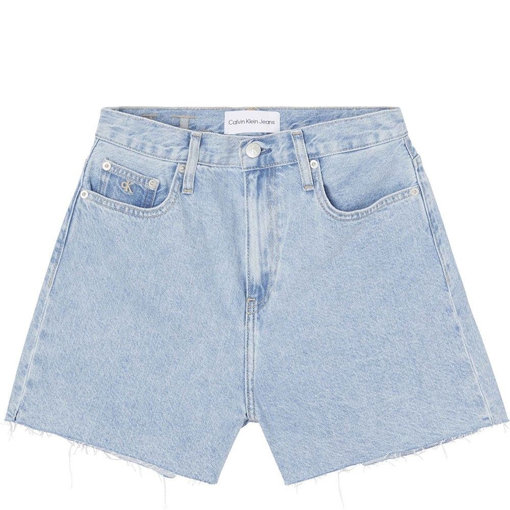 CALVIN KLEIN JEANS Šortai moterims, Mėlyna, Mom denim short 1