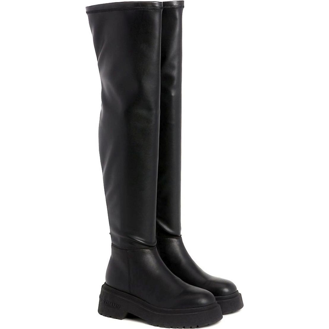 TOMMY JEANS Auliniai moterims, Juoda, Over the knee boots 1