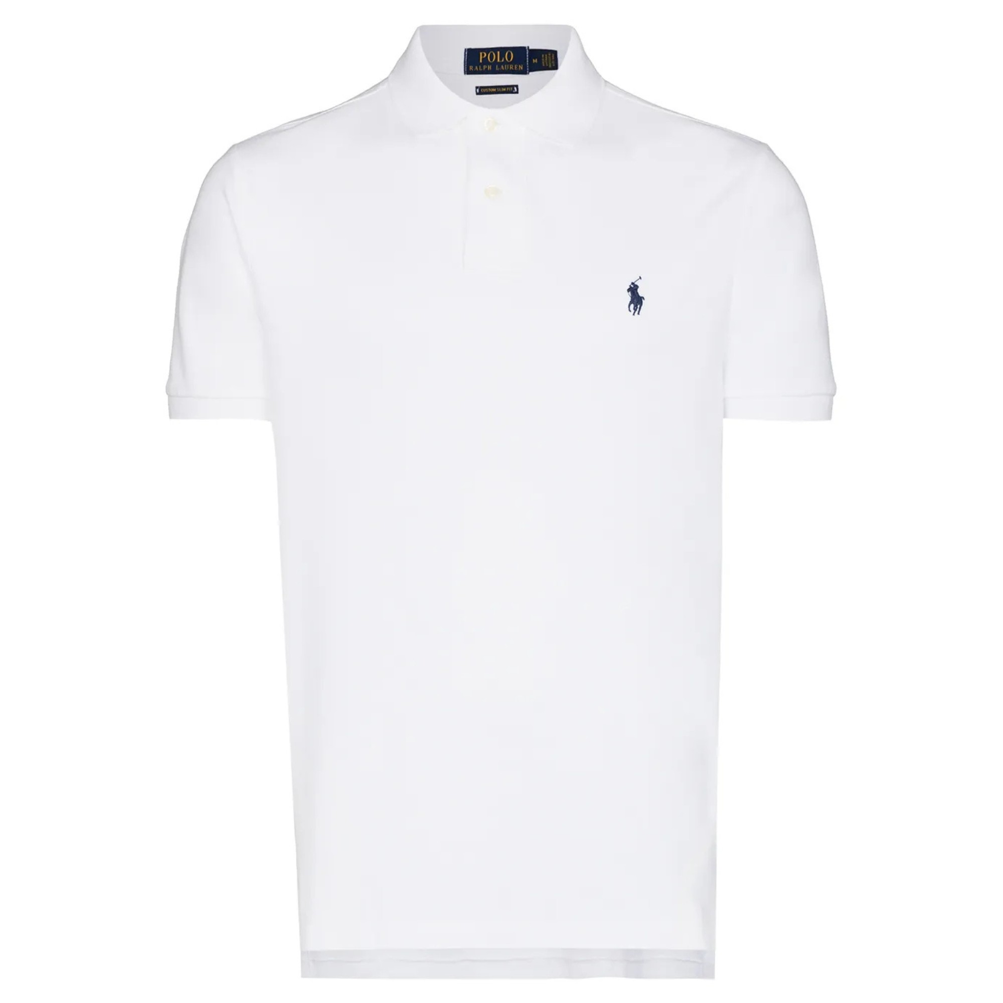 POLO RALPH LAUREN Polo marškiniai trumpos rank. vyrams, Balta, Custom slim fit mesh polo 1