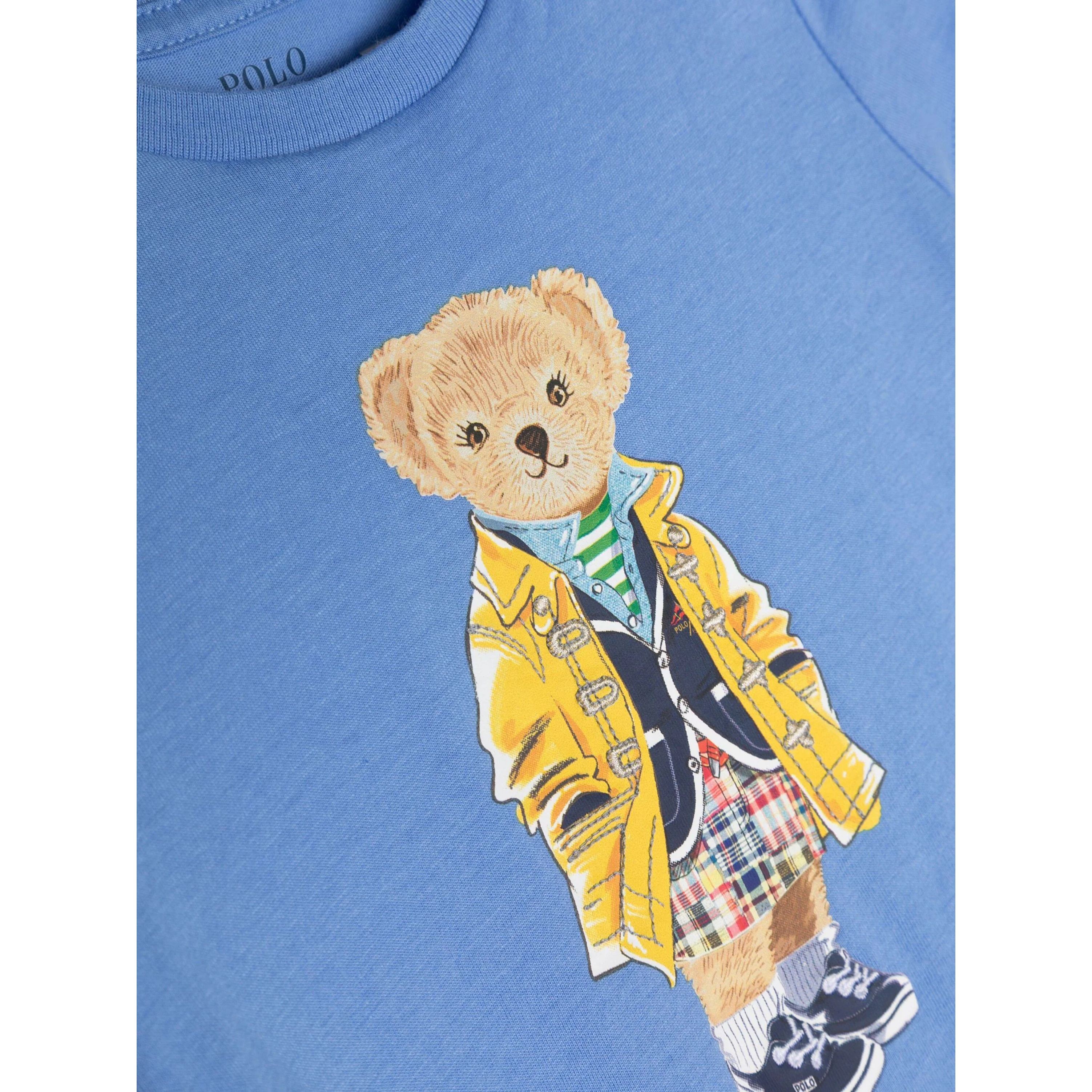 RALPH LAUREN KIDS Marškinėliai trump. rankovėmis mergaitėms, Mėlyna, Polo bear t-shirt  (2-6x) 3