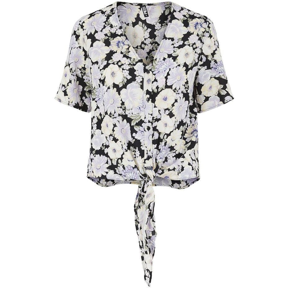 PIECES Midi suknelė moterims, Violetinė, PCNYA SS CROP TIE TOP 1