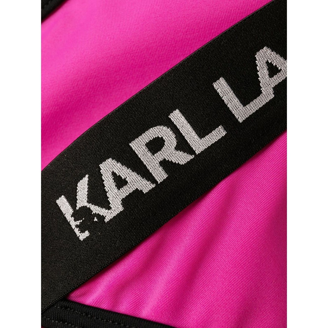 KARL LAGERFELD Apatinė kostiumėlio dalis moterims, Rožinė, Bikini bottoms w/ logo elastic 3