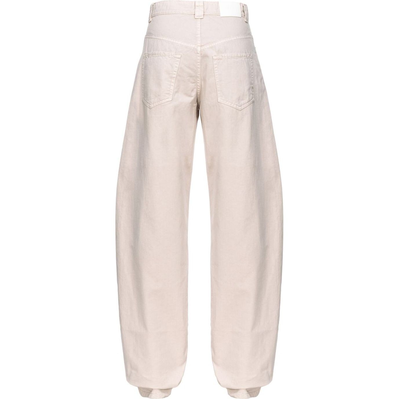 PINKO Platūs džinsai moterims, Smėlio, High-waisted tapered jeans 2