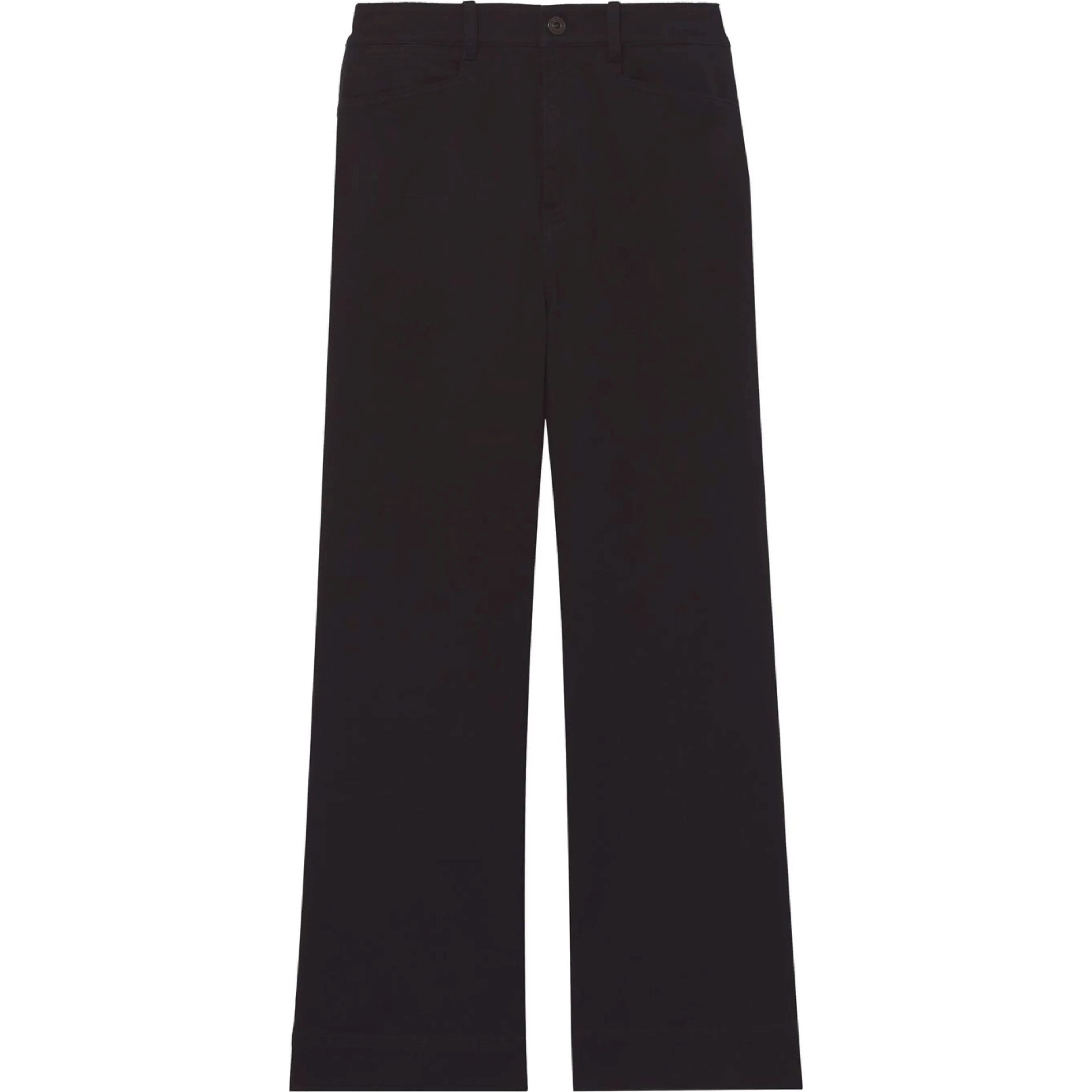 PROENZA SCHOULER Platūs džinsai moterims, Juoda, Cotton twill culotte