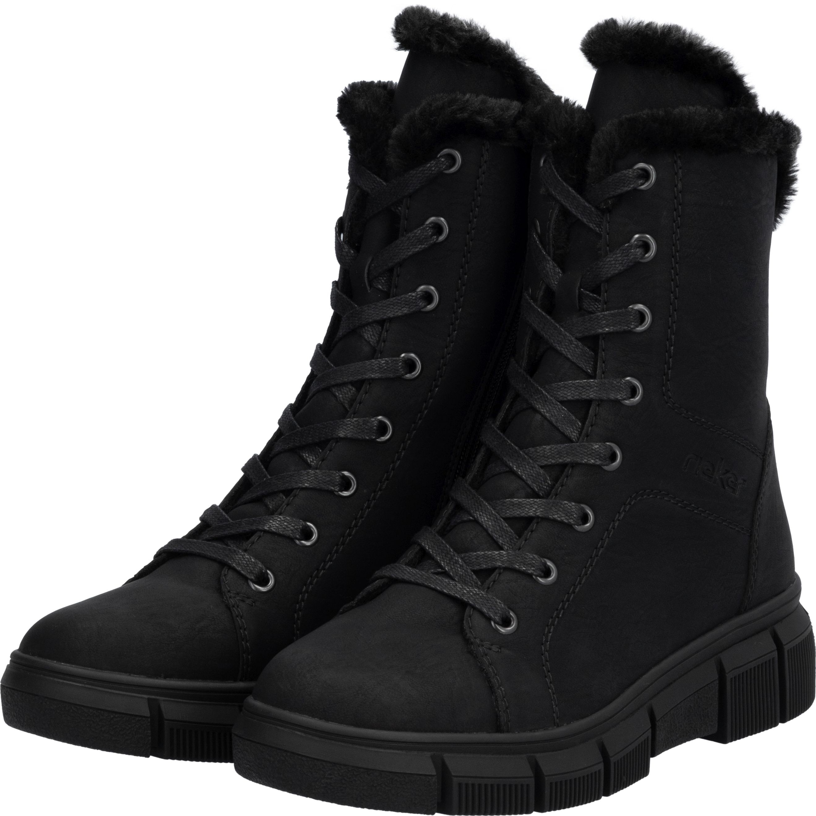 RIEKER Aulinukai moterims, Juoda, Ladies mid height boots 10