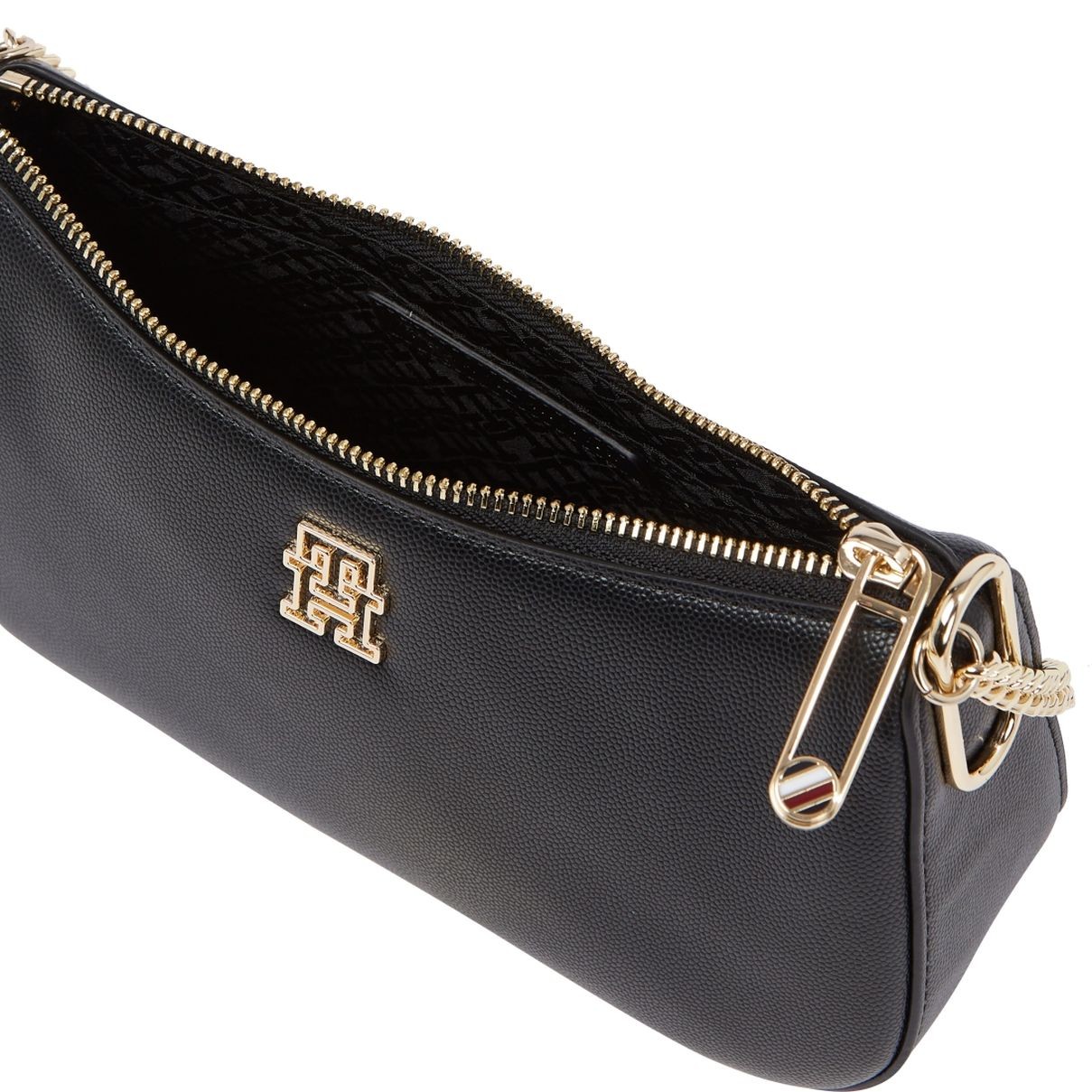 TOMMY HILFIGER Rankinė per petį moterims, Juoda, Timeless shoulder bag chain 4