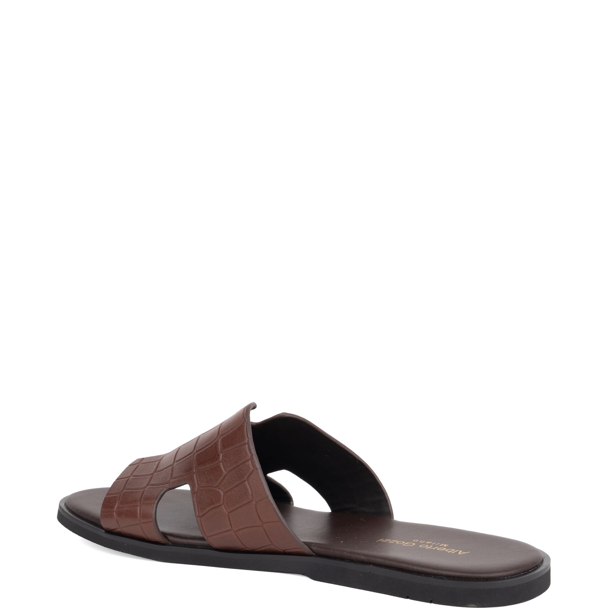 ALBERTO GOZZI Šlepetės vyrams, Ruda, Slippers 3