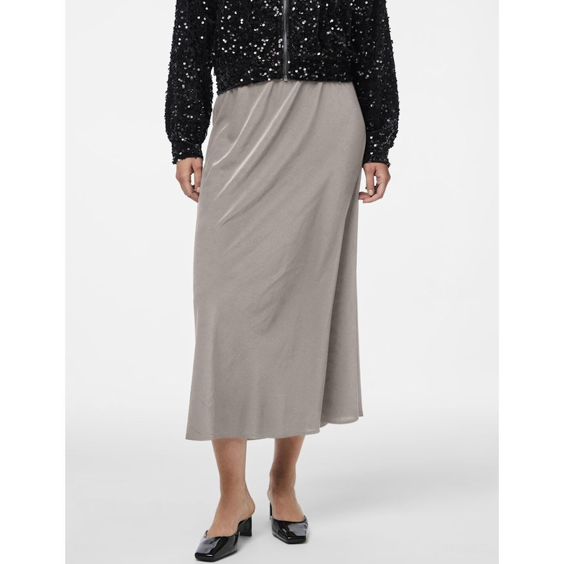 PIECES Midi sijonas moterims, Smėlio, Franan ankle skirt 6