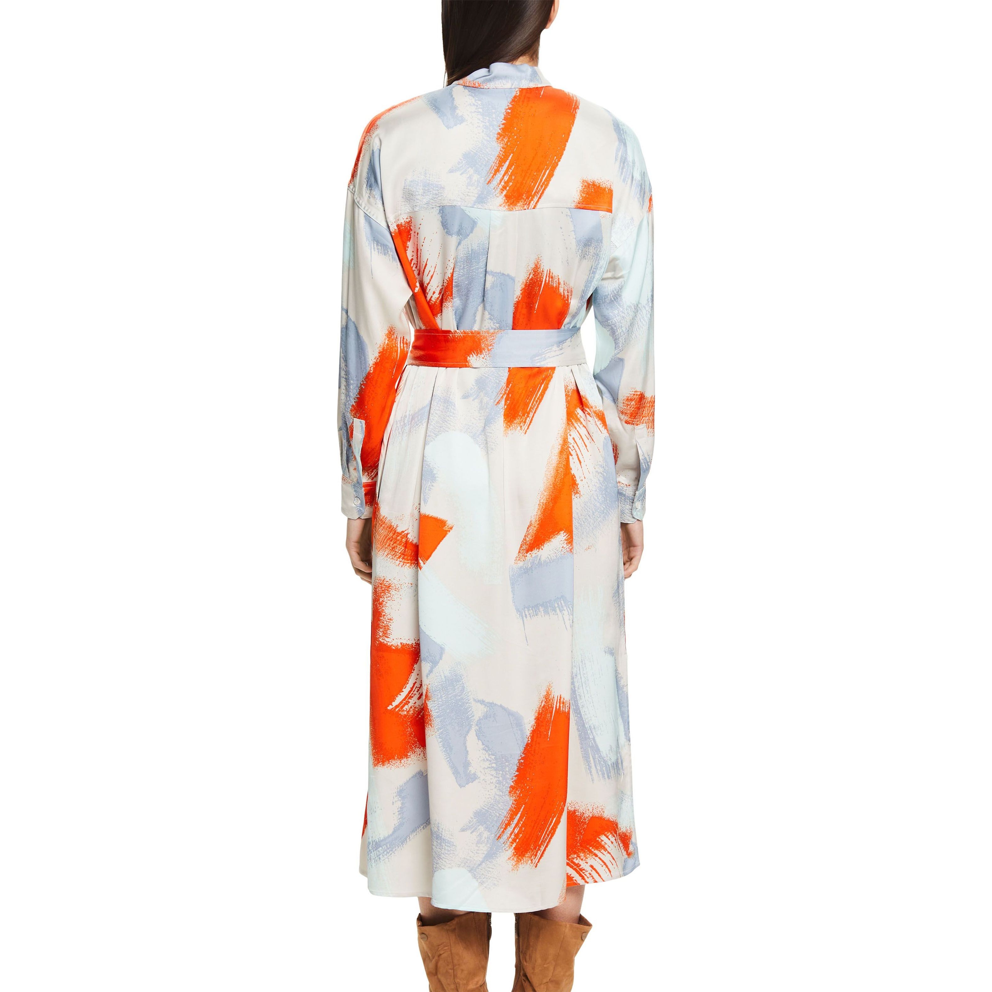 ESPRIT Midi suknelė moterims, Smėlio, F*SUS*sateen Midi dress 3