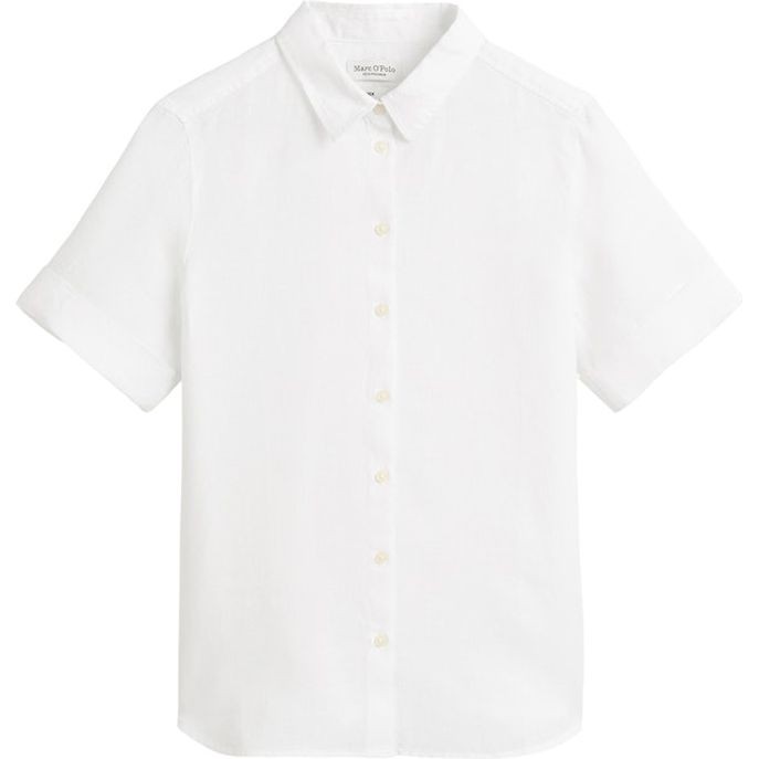 MARC O'POLO Marškiniai trump. rankovėmis moterims, Balta, Shirts sho M04113541135 1