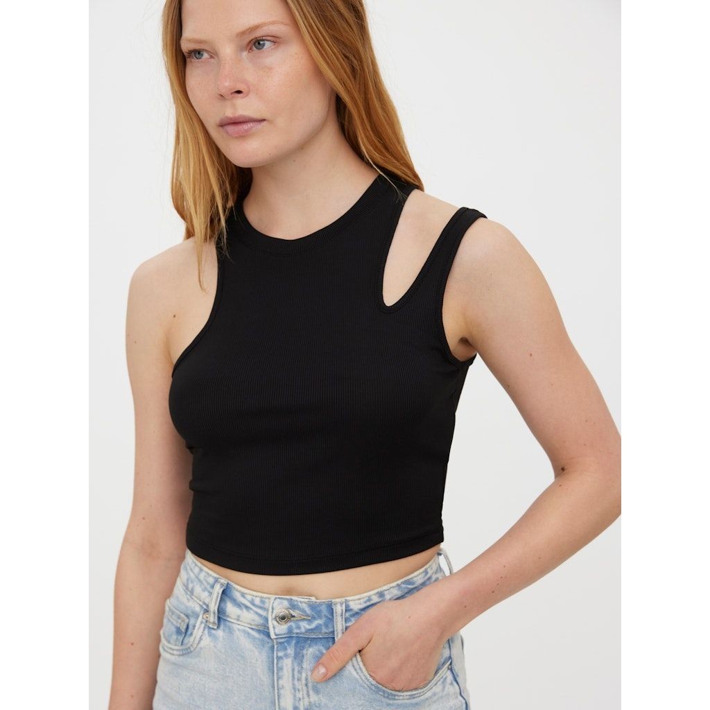 VERO MODA Palaidinės moterims, Juoda, VMOFELIANEIA TANK CRO 2