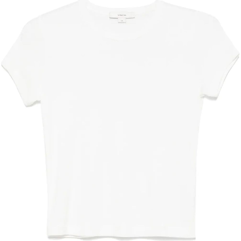 VINCE Marškinėliai trump. rankovėmis moterims, Balta, Shrunken 90s tee