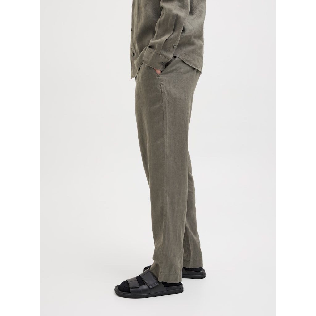 JACK & JONES Kelnės vyrams, Ruda, Karl linen chino 8