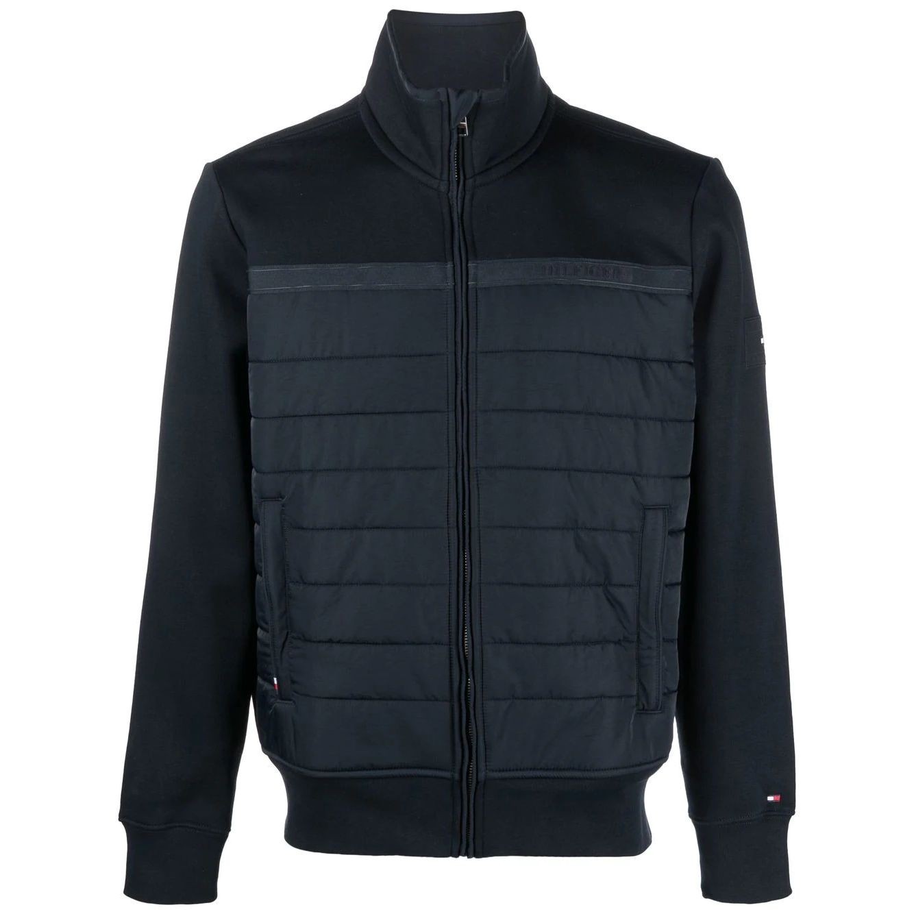 TOMMY HILFIGER Lengva striukė vyrams, Mėlyna, Mix media tape zip through 1