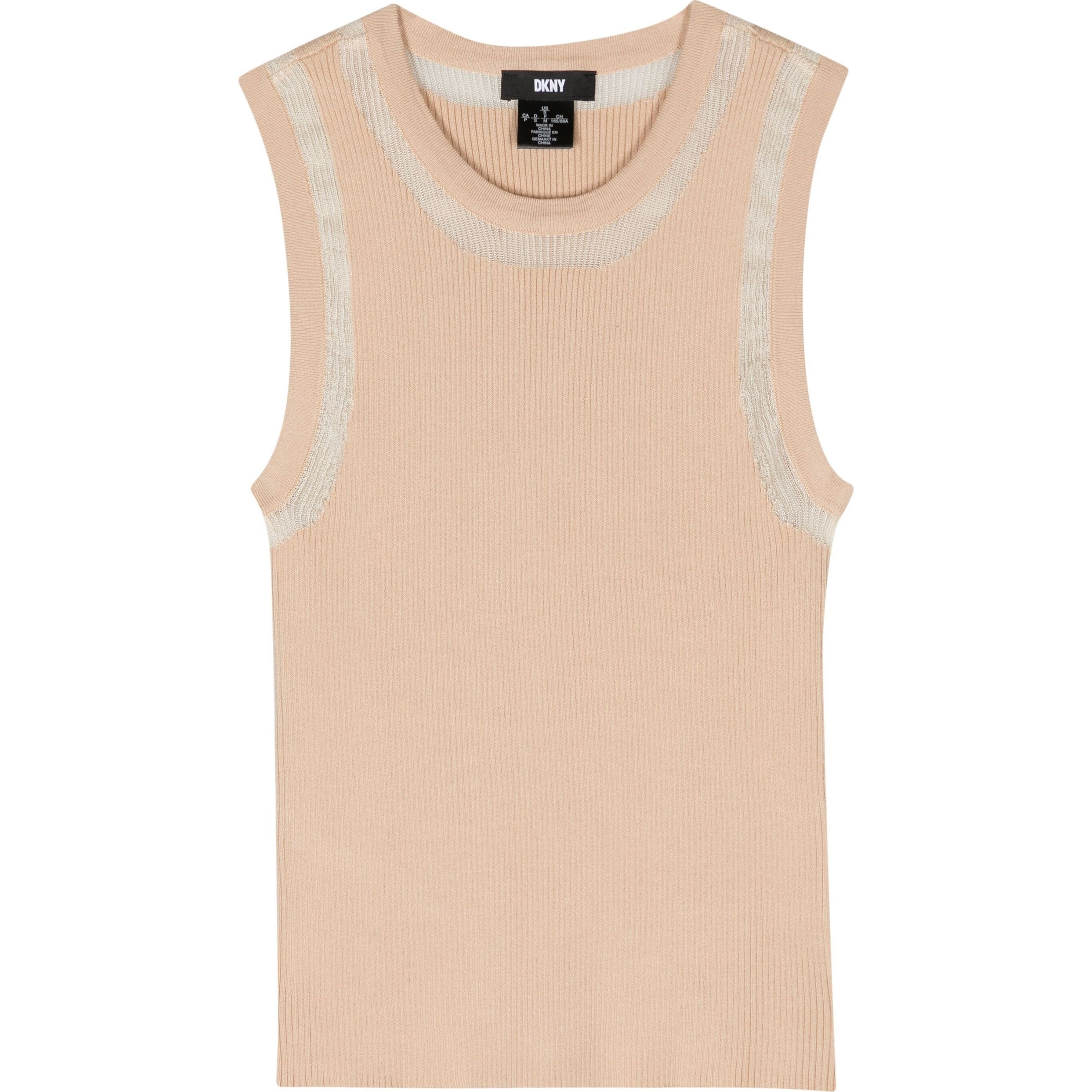 DKNY Marškiniai be rankovių moterims, Kūno, Mesh sleevekess top 1