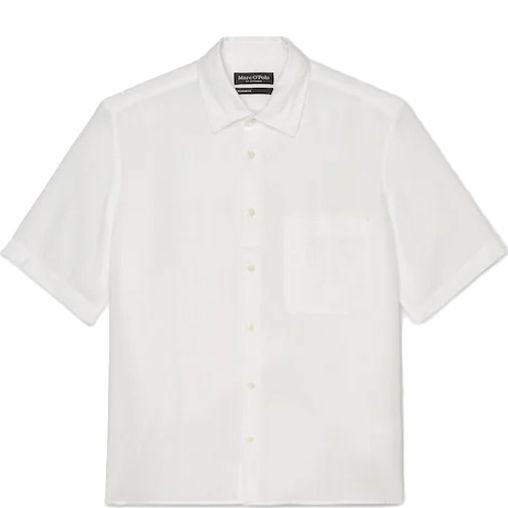 MARC O'POLO Marškiniai trump. rankovėmis vyrams, Balta