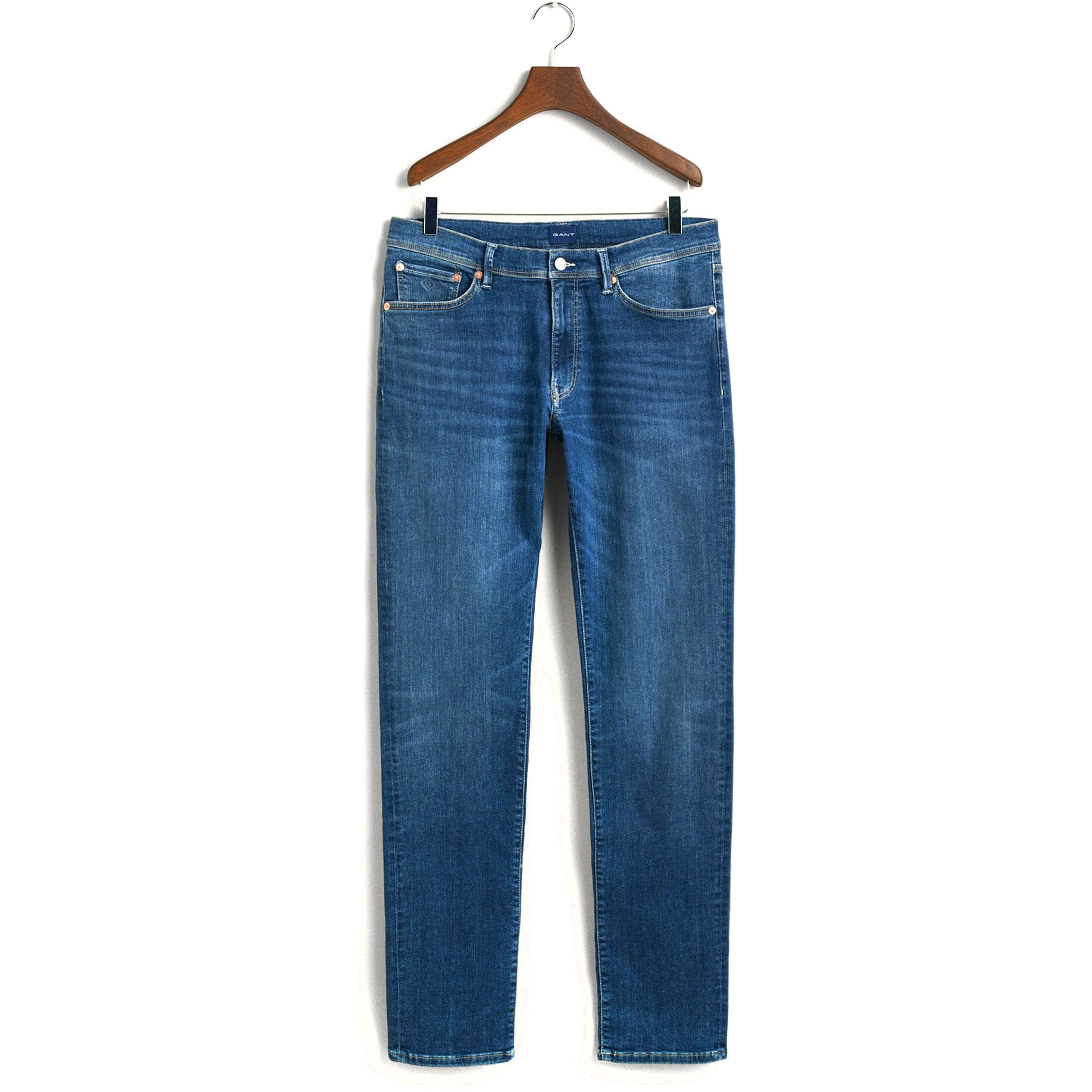 GANT Tiesūs džinsai vyrams, Mėlyna, MAXEN ACTIVE 1