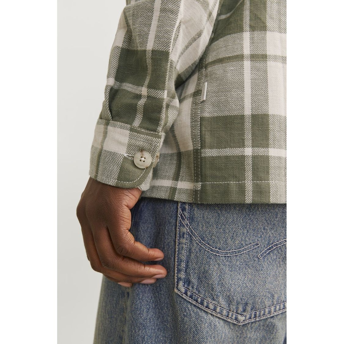 JACK & JONES Lengva striukė vyrams, Ruda, Raymond overshirt 4