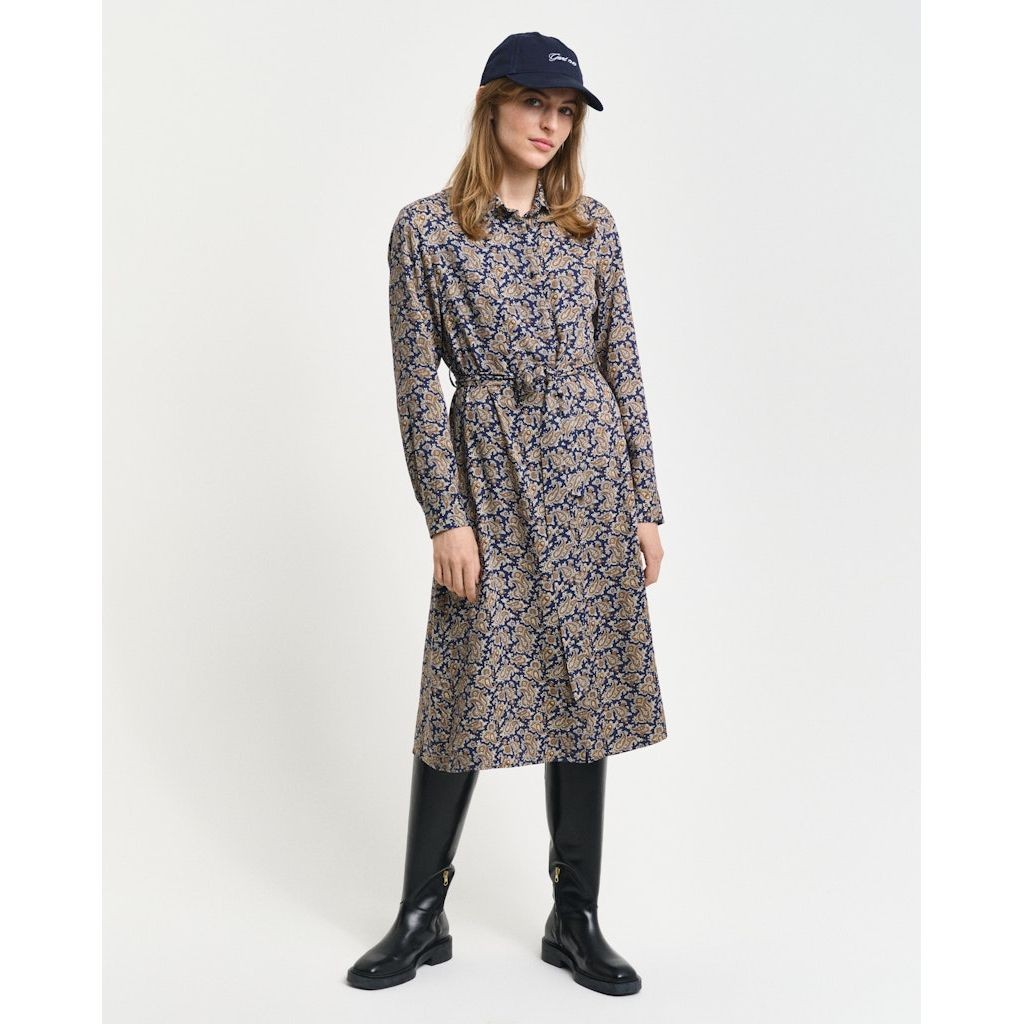 GANT Midi suknelė moterims, Marga, Slim paisley shirt dress 2