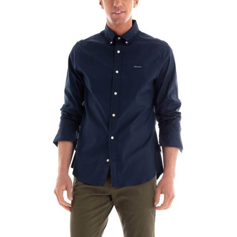 GANT Marškiniai vyrams, Mėlyna, SLIM PINPOINT OXFORD SHIRT 2
