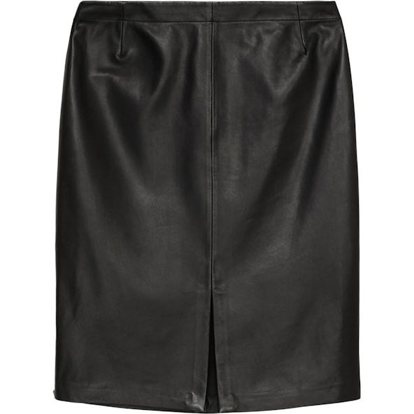 MARC O'POLO Odinis sijonas moterims, Juoda, Lthr skirt 408703577005