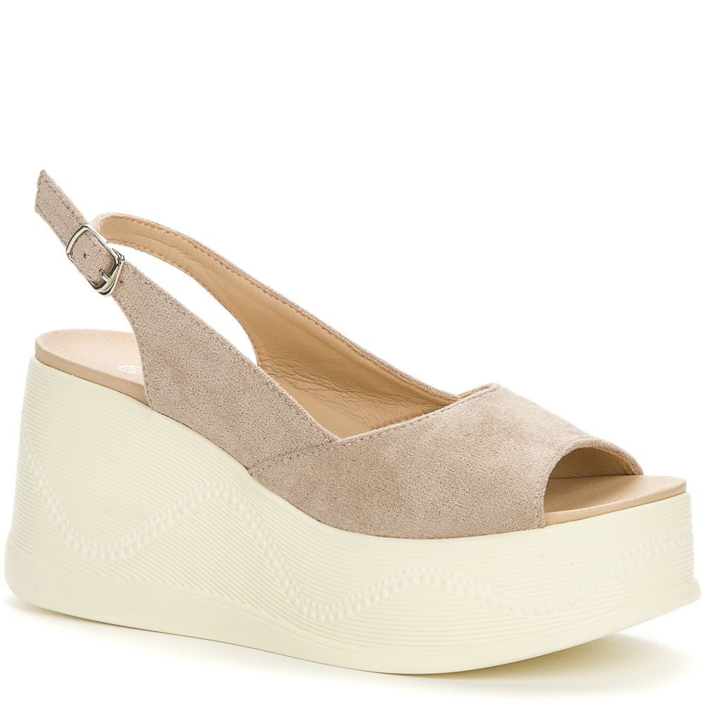 GRUNBERG Basutės moterims, Smėlio, SANDALS