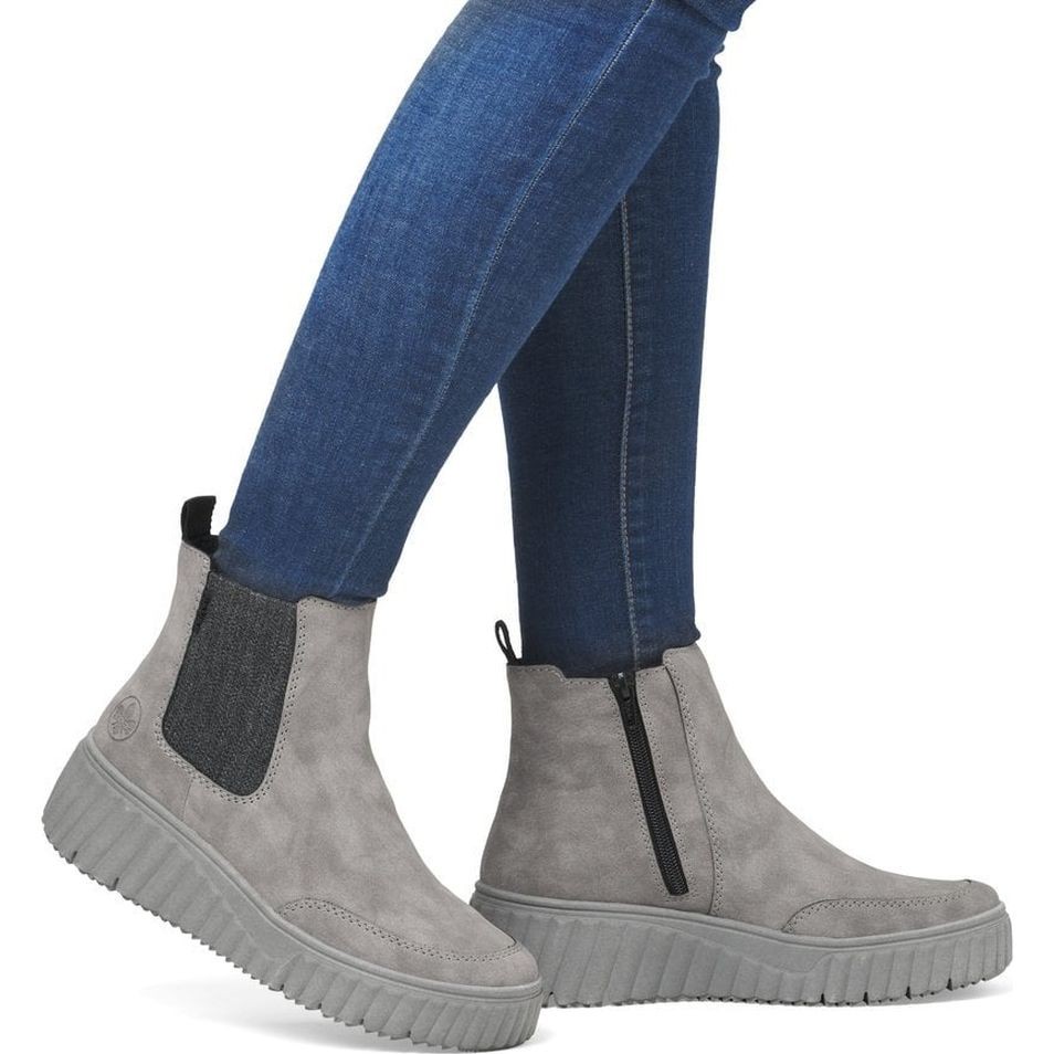 RIEKER Aulinukai moterims, Pilka, Ladies mid height boots 5