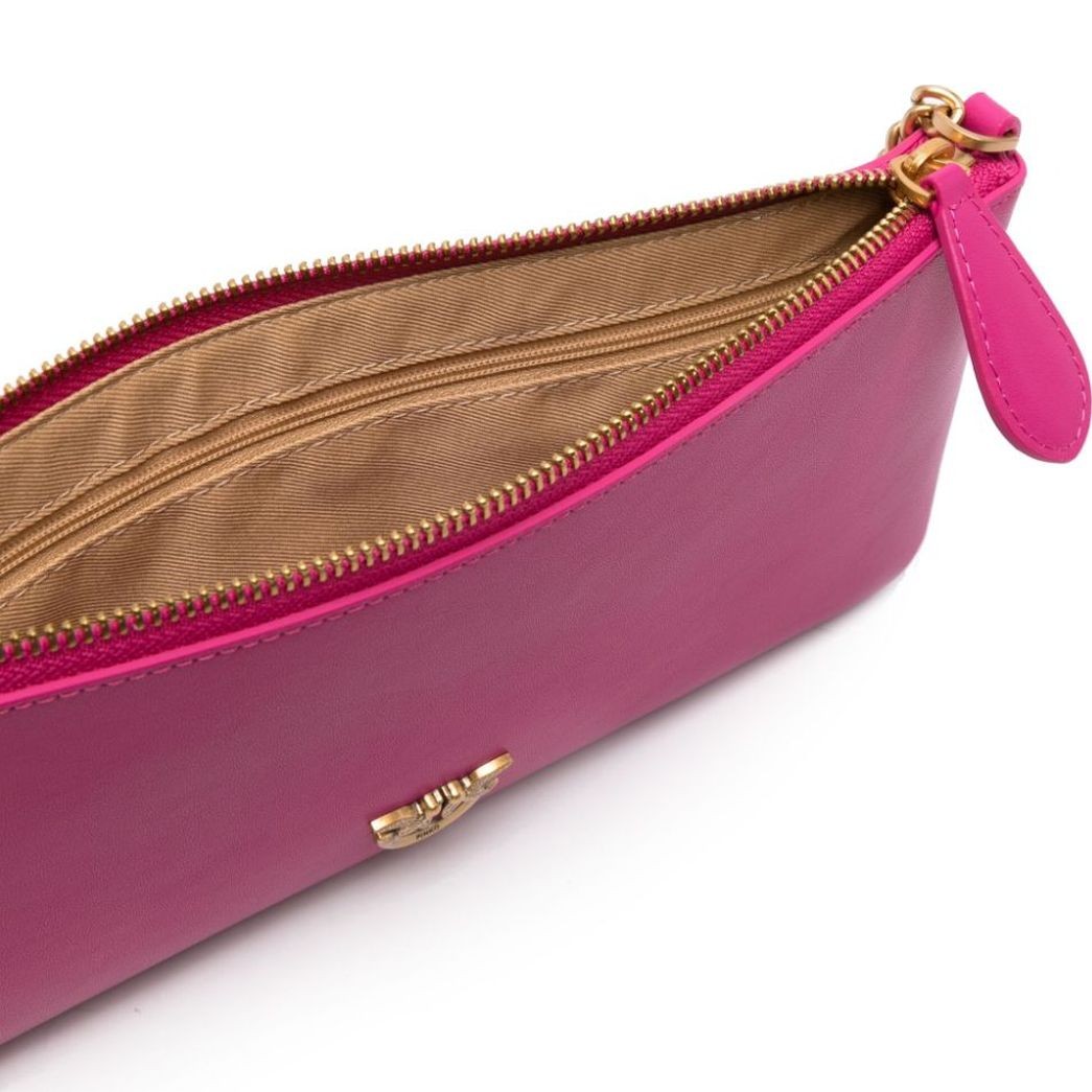 PINKO Rankinė per petį moterims, Rožinė, Love birds-plaque shoulder bag 4