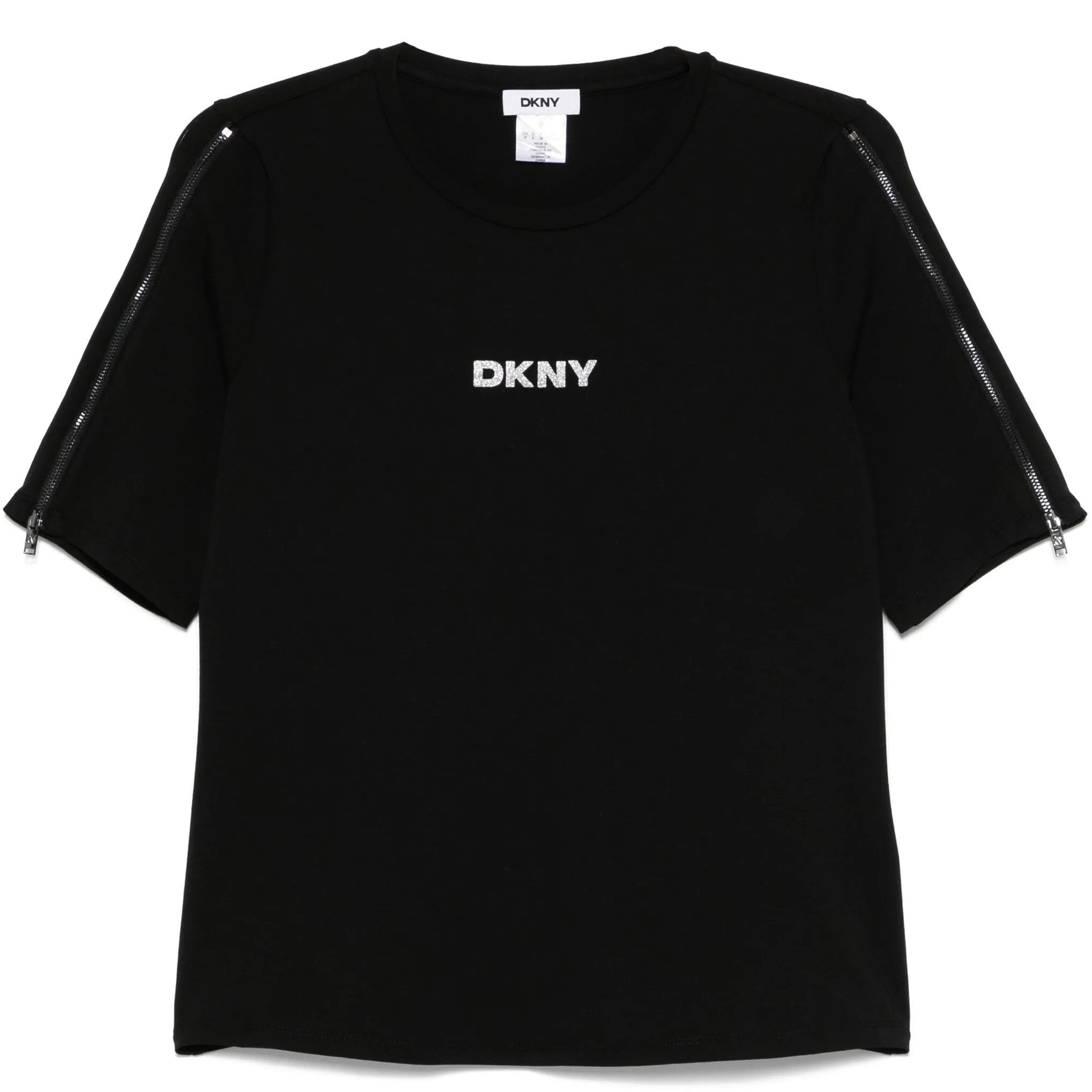 DKNY Marškinėliai trump. rankovėmis moterims, Juoda, Logo tshirt 1