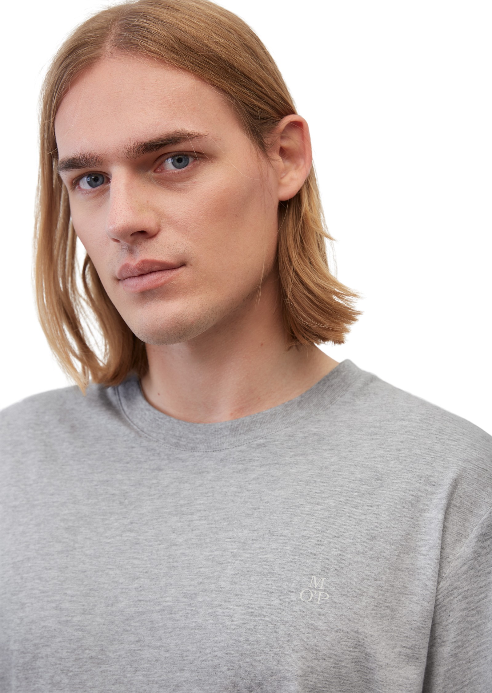 MARC O'POLO Marškinėliai trump. rankovėmis vyrams, Pilka, T-shirt 4