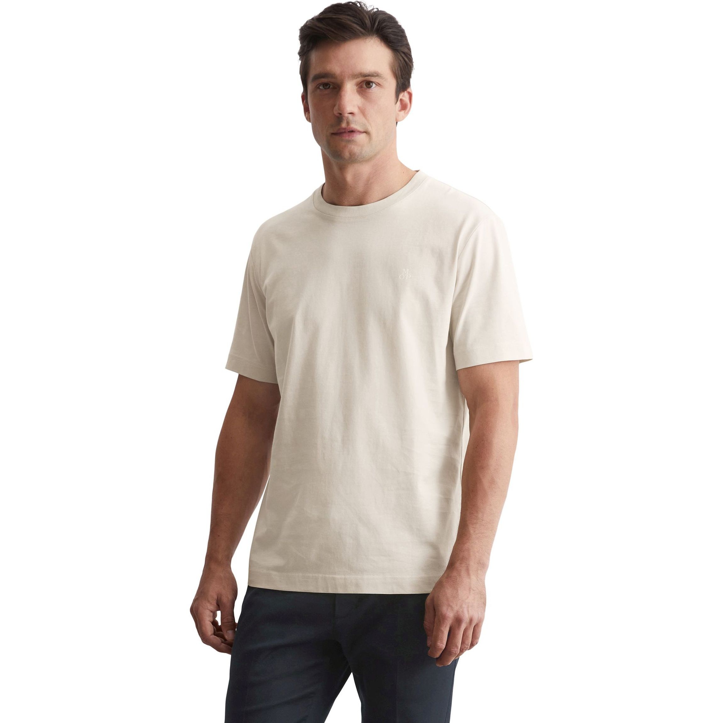 MARC O'POLO Marškinėliai trump. rankovėmis vyrams, Smėlio, Tshirts sh 520201251054 2