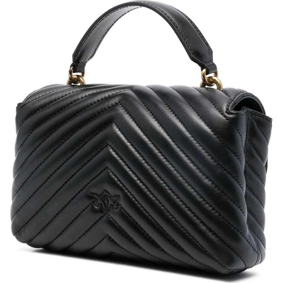 PINKO Rankinė per petį moterims, Juoda, Love lady puff mini crossbody 2