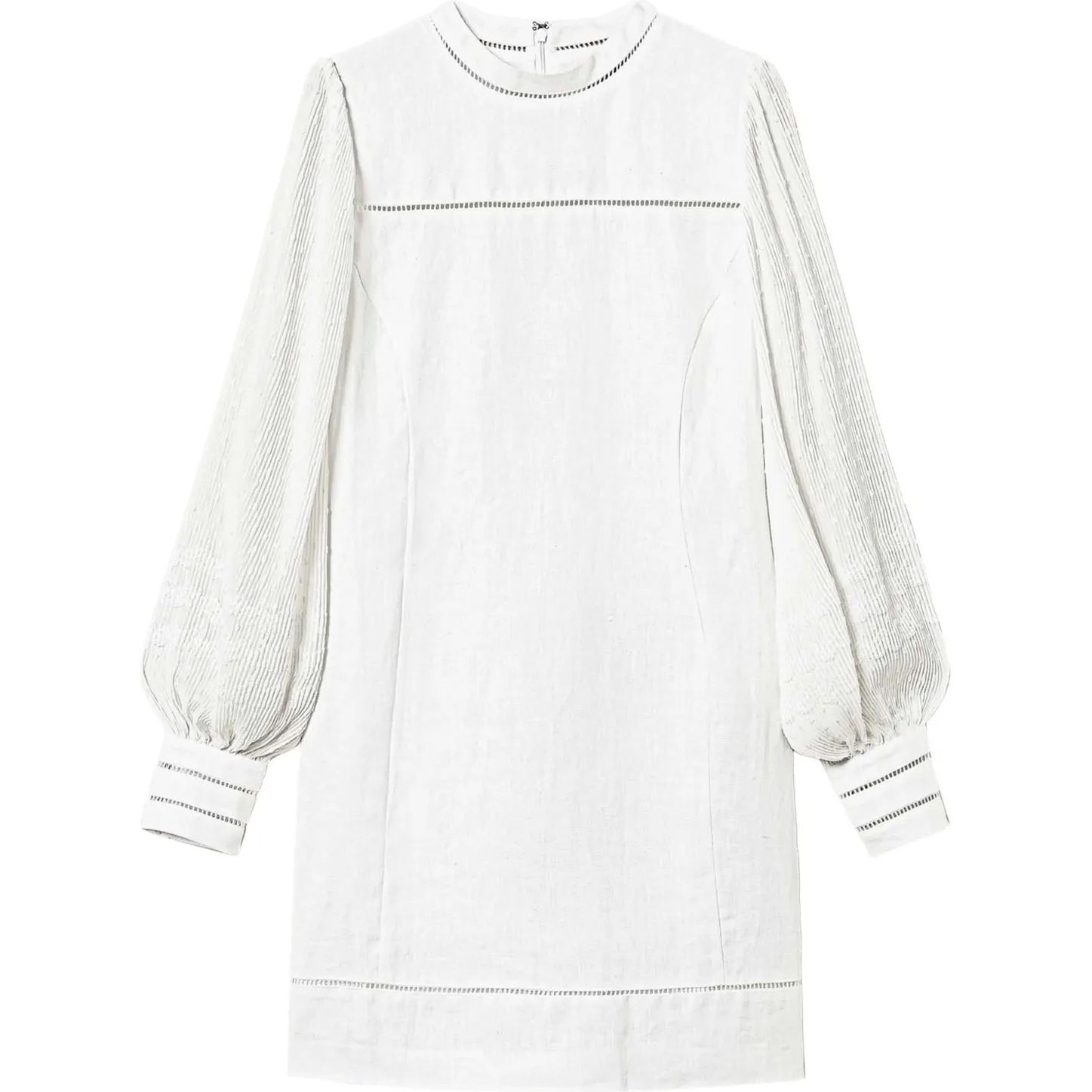 TWINSET Mini suknelė moterims, Balta, Perforated-detail mini dress