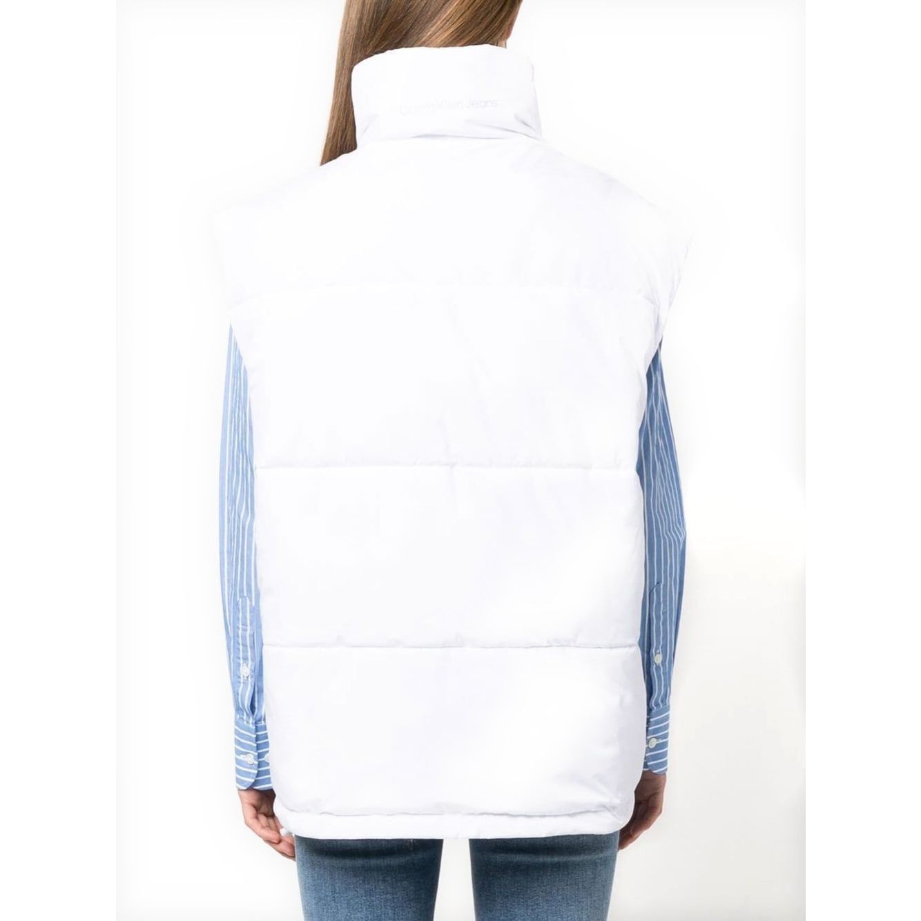 CALVIN KLEIN JEANS Pūkinė liemenė moterims, Balta, Reversible vest 3