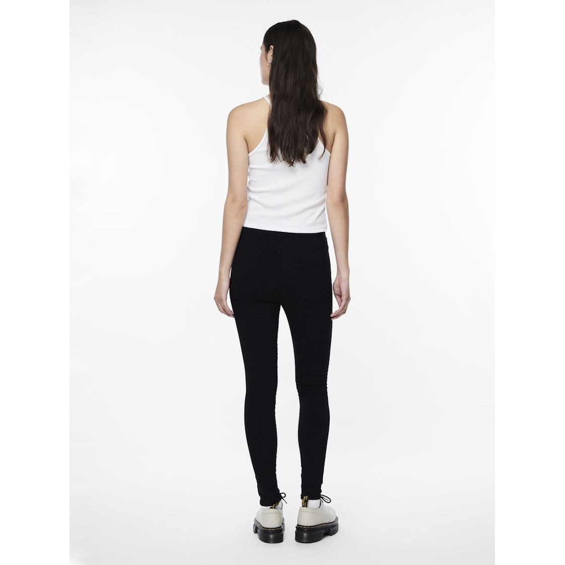 PIECES Tamprės moterims, Juoda, PCHIGHSKIN WEAR JEGG 4