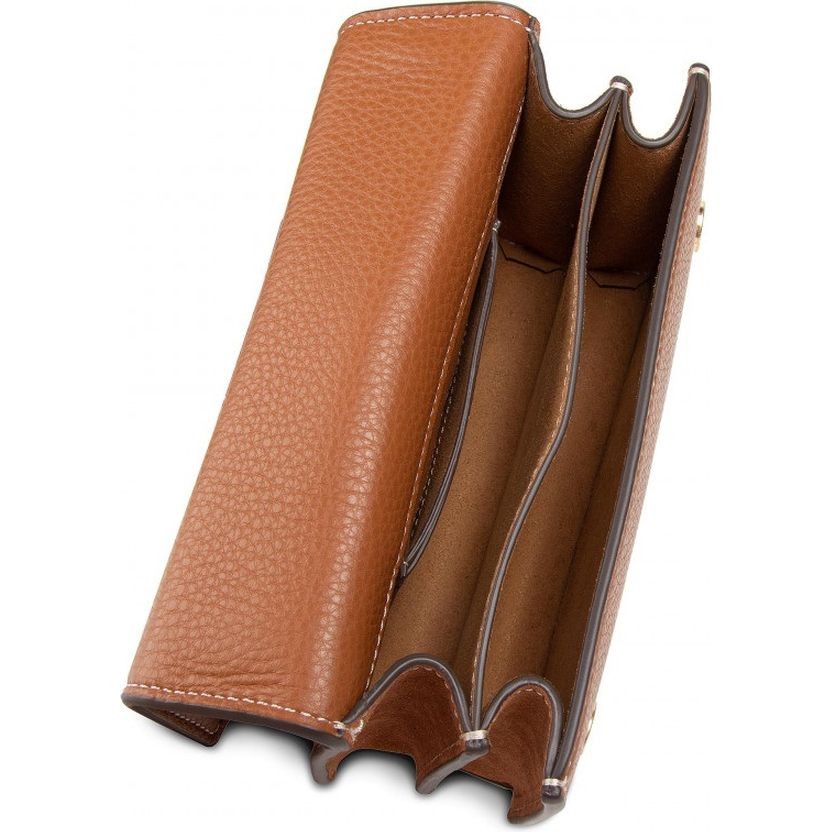 TORY BURCH Rankinė per petį moterims, Ruda, Miller flap shoulder bag 5