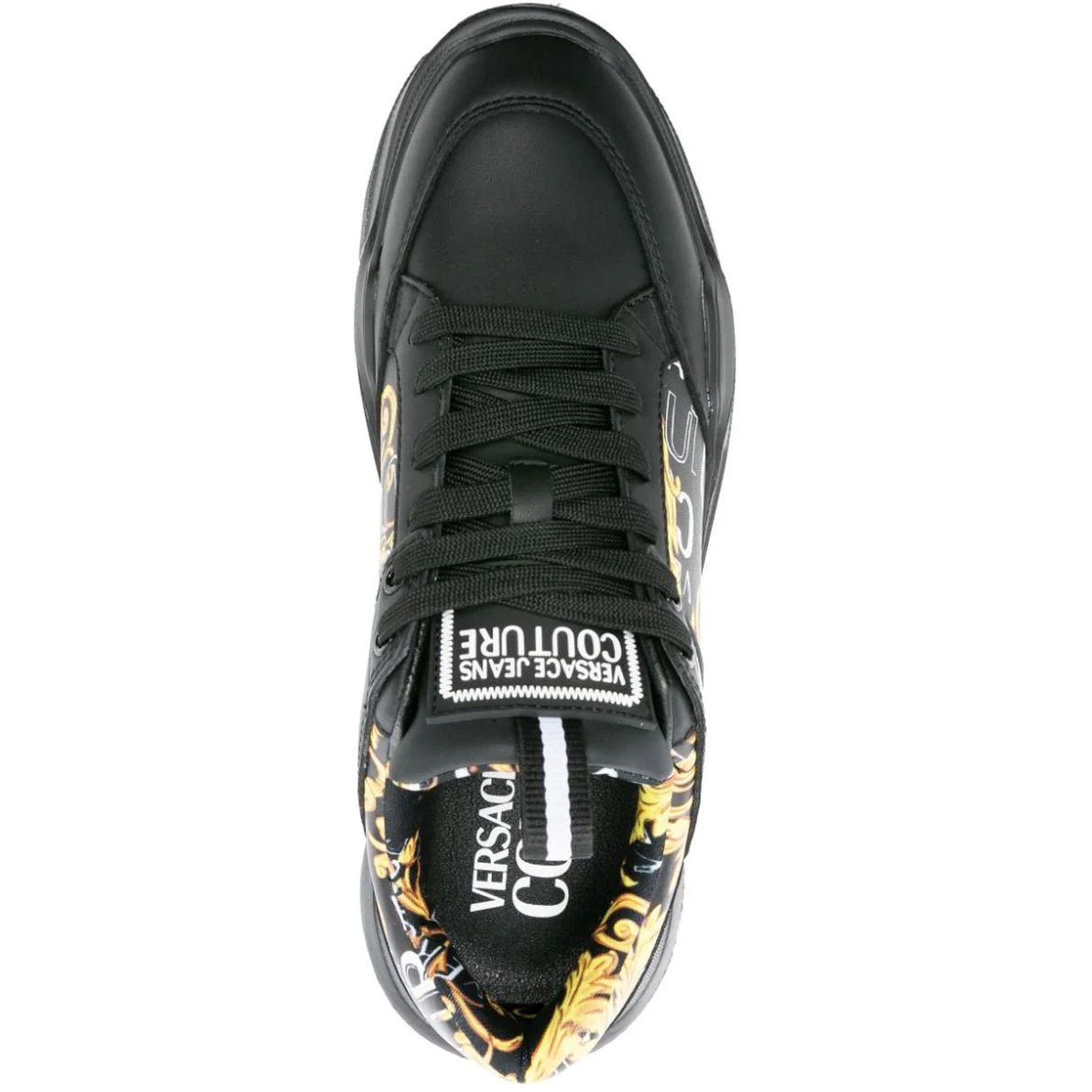 VERSACE JEANS CUTURE Sportbačiai vyrams, Juoda, Fondo Speedtrack Sneakers 4
