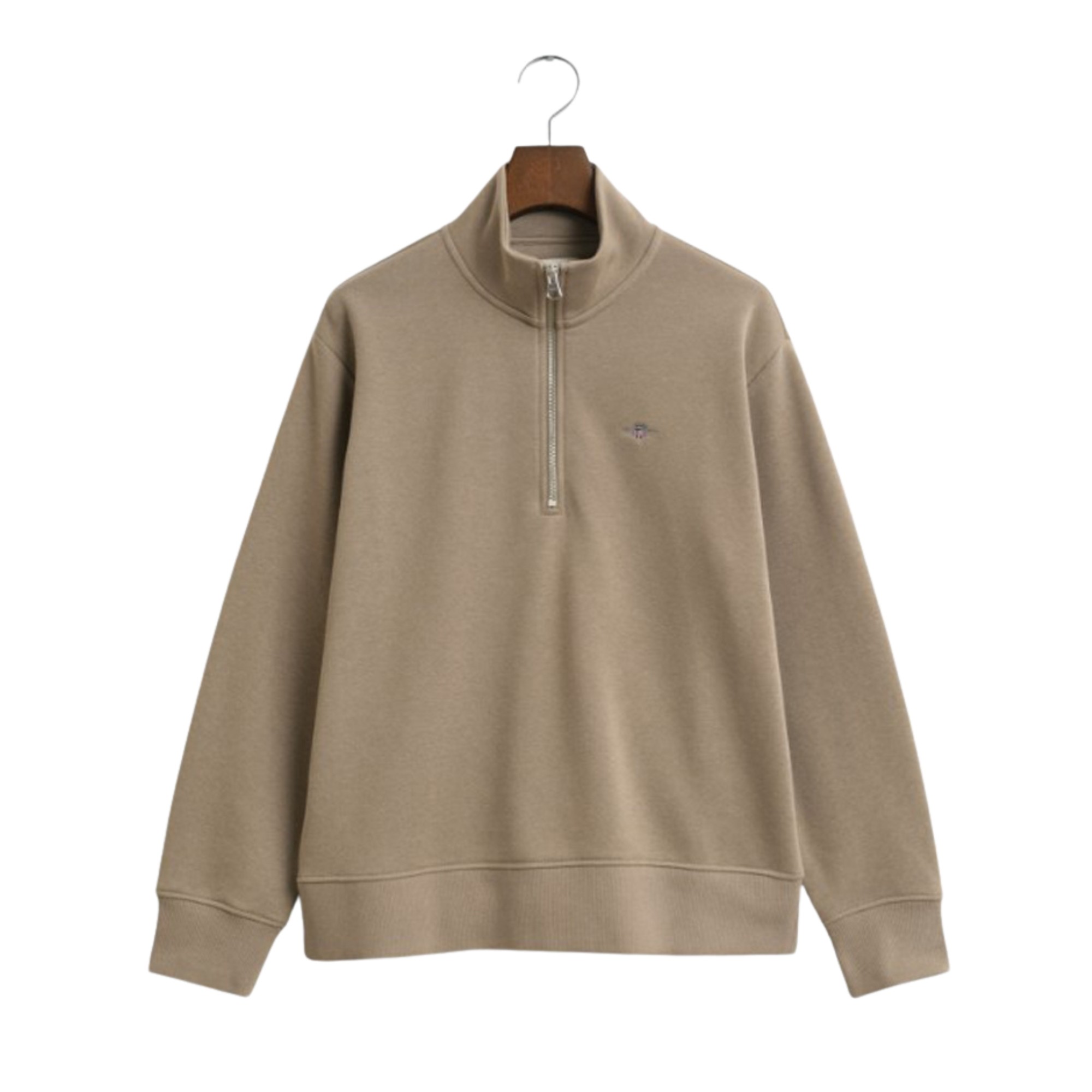 GANT Megztinis moterims, Smėlio, shield half-zip