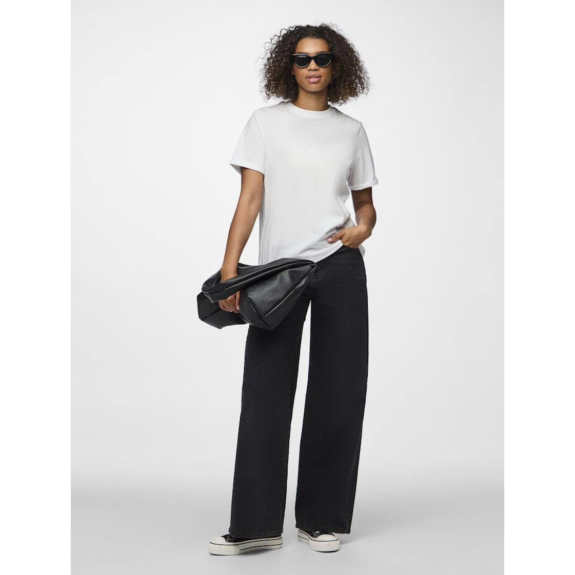 PIECES Marškinėliai moterims, Balta, Pcria t-shirts 7