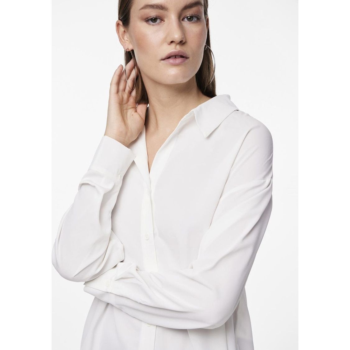 PIECES Marškiniai ilgomis rankovėmis moterims, Balta, Franan shirt 6